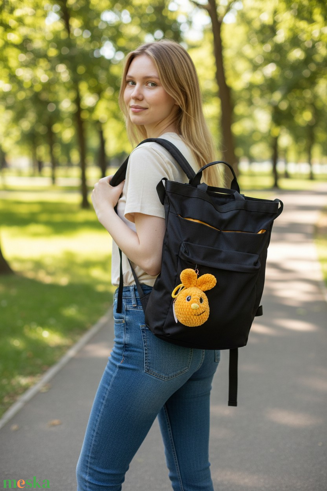 Horgolt amigurumi nyuszi, sárga - ünnepi díszek, dekorációk - húsvéti díszek és dekorációk - húsvéti tojásfadíszek - Meska.hu