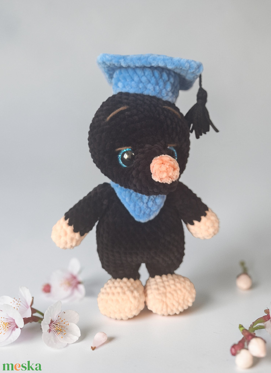 Horgolt ballagó vakond  - játék & sport - plüssállat & játékfigura - más figura - Meska.hu