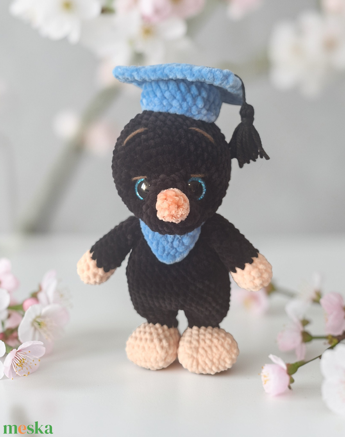 Horgolt ballagó vakond  - játék & sport - plüssállat & játékfigura - más figura - Meska.hu