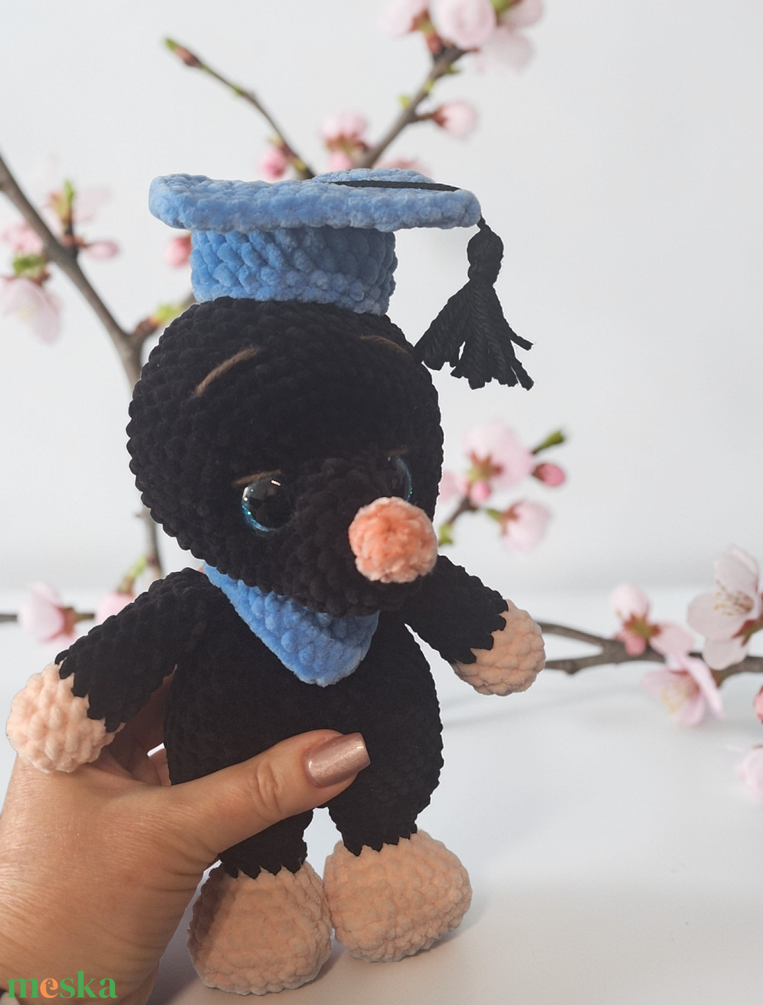 Horgolt ballagó vakond  - játék & sport - plüssállat & játékfigura - más figura - Meska.hu