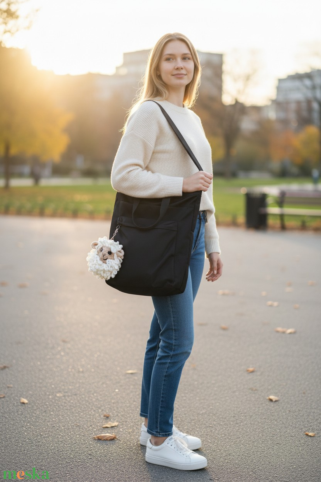 Horgolt szőrmók bari - táska & tok - kulcstartó & táskadísz - kulcstartó - Meska.hu