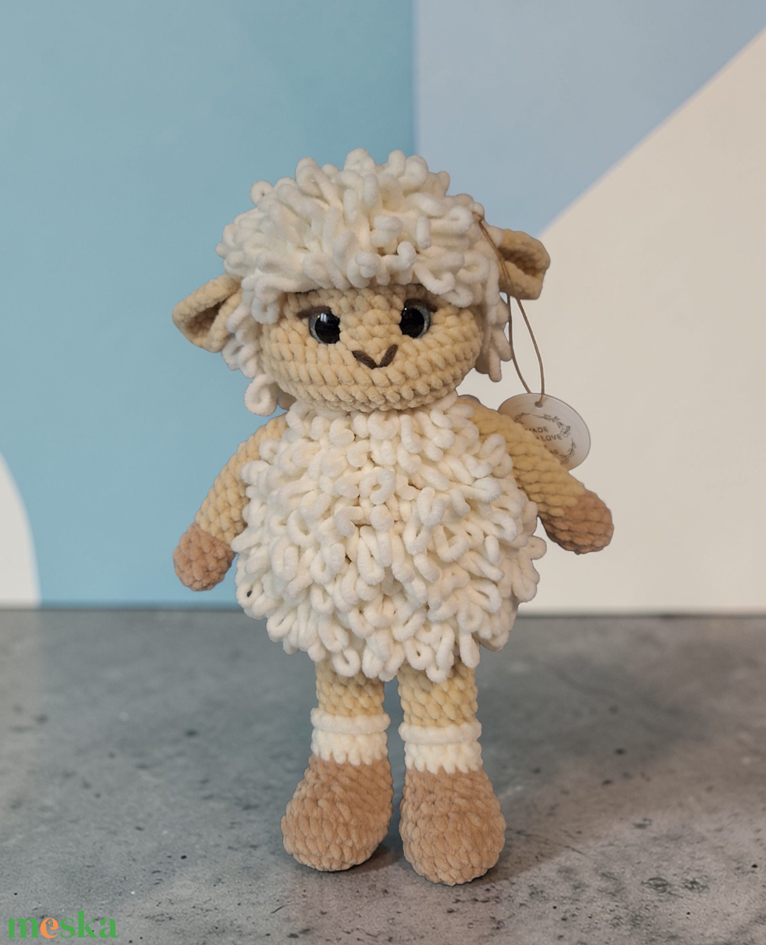 Amigurumi bárány  - játék & sport - plüssállat & játékfigura - plüss bárány - Meska.hu