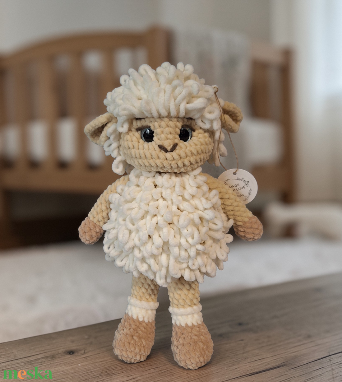Amigurumi bárány  - játék & sport - plüssállat & játékfigura - plüss bárány - Meska.hu