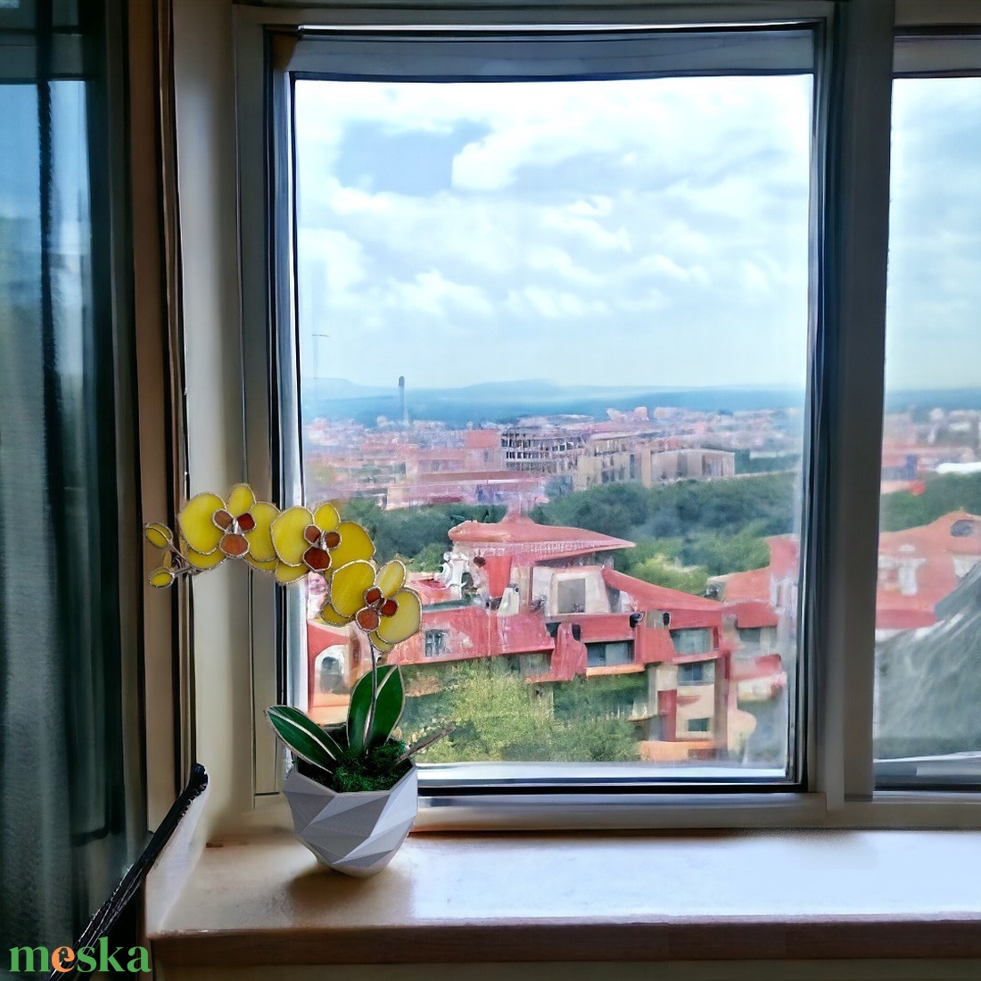 Örökké virágzó üveg orchidea - otthon & életmód - dekoráció - virágdísz és tartó - csokor & virágdísz - Meska.hu