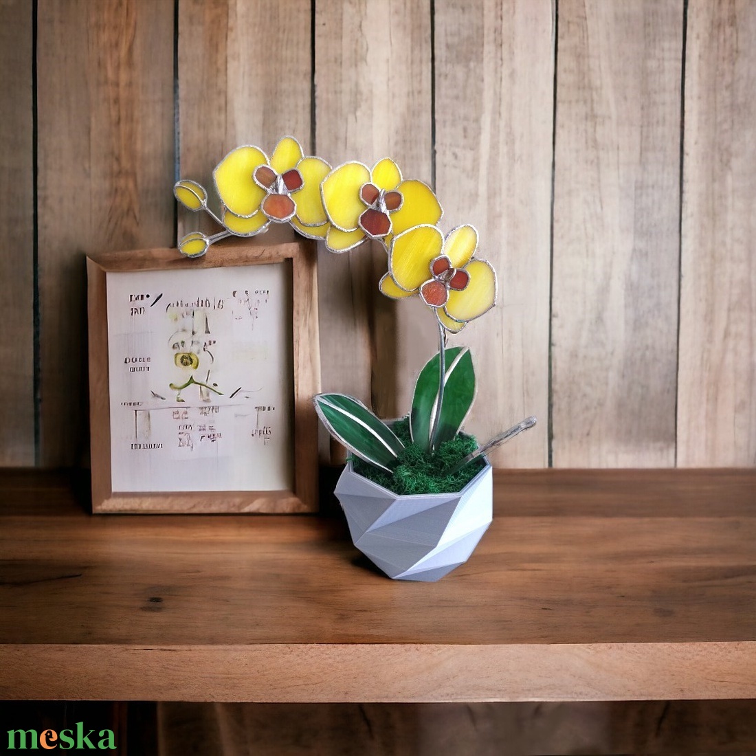 Örökké virágzó üveg orchidea - otthon & életmód - dekoráció - virágdísz és tartó - csokor & virágdísz - Meska.hu