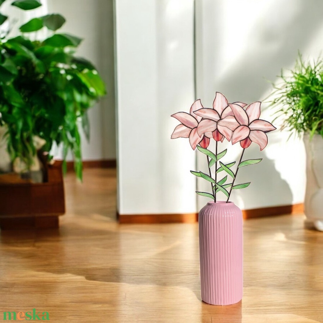 Liliom szál üveg örökvirág - otthon & életmód - dekoráció - virágdísz és tartó - csokor & virágdísz - Meska.hu