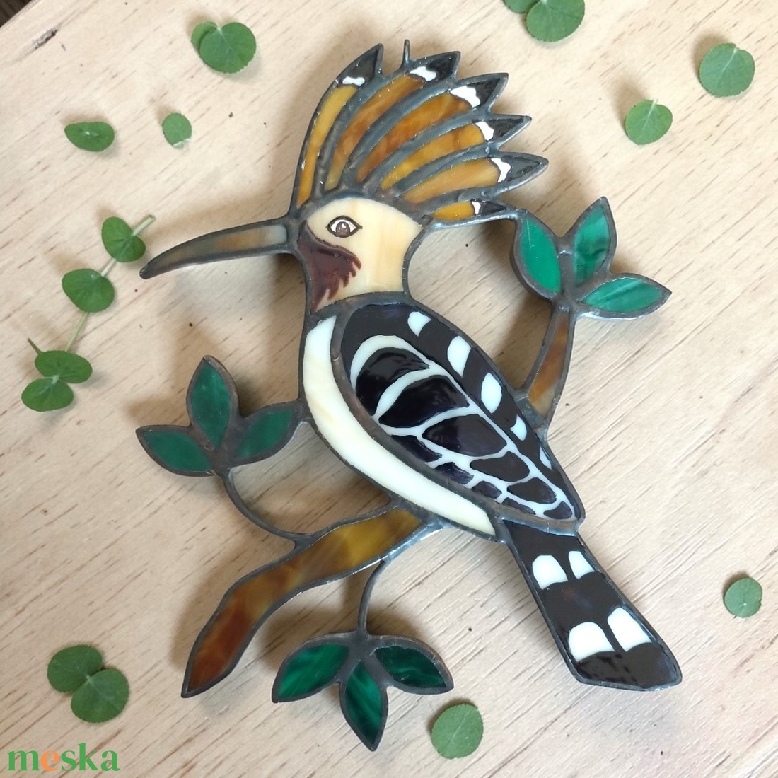 Búbos banka - Üveg függődísz madár imádóknak - otthon & életmód - dekoráció - fali és függő dekoráció - falra akasztható dekor - Meska.hu