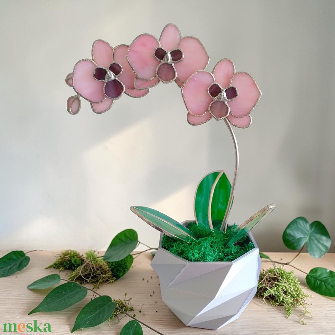 Örömanya szülőköszöntő - Orchidea üveg örökvirág - esküvő - emlék & ajándék - szülőköszöntő ajándék - Meska.hu