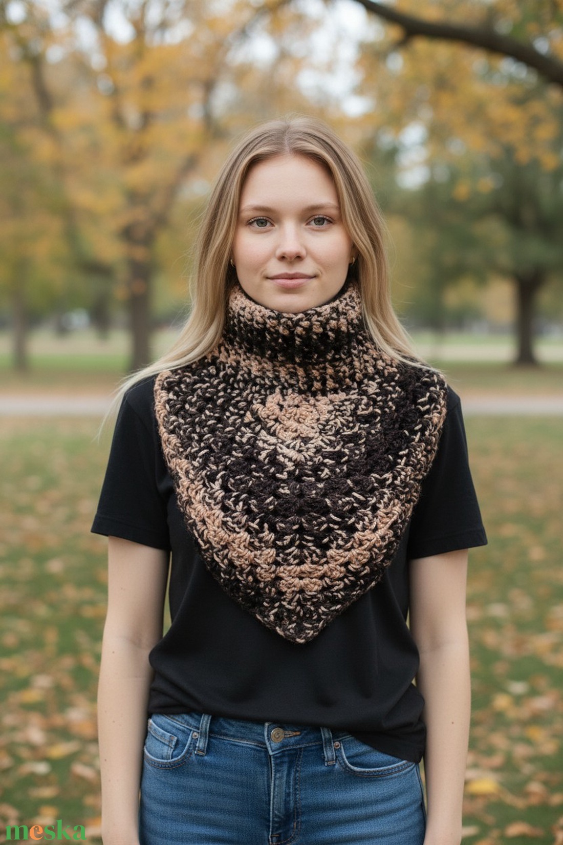 Horgolt nyakmelegítő - ruha & divat - sál, sapka, kendő - sál - Meska.hu