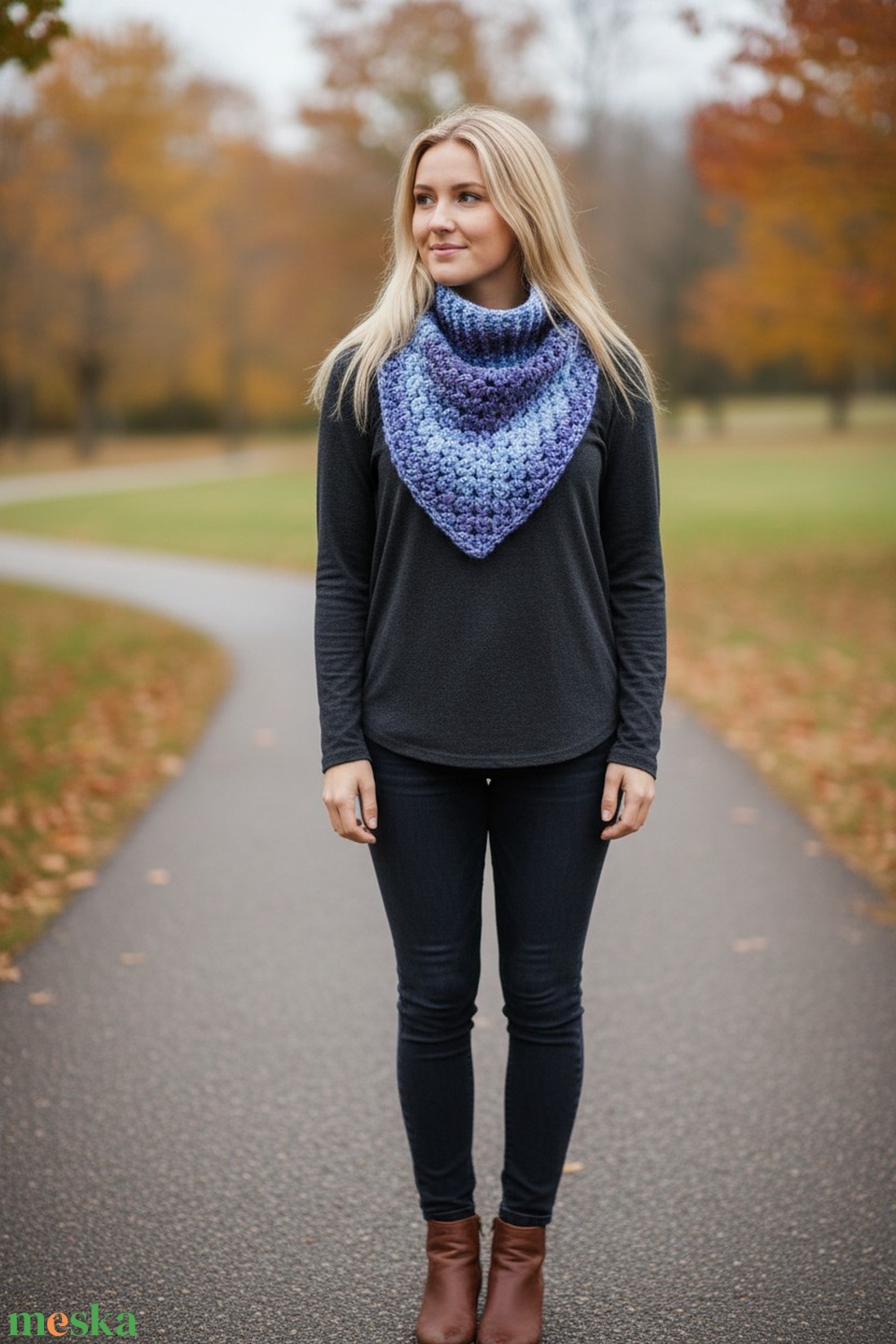 Horgolt nyakmelegítő - ruha & divat - sál, sapka, kendő - sál - Meska.hu