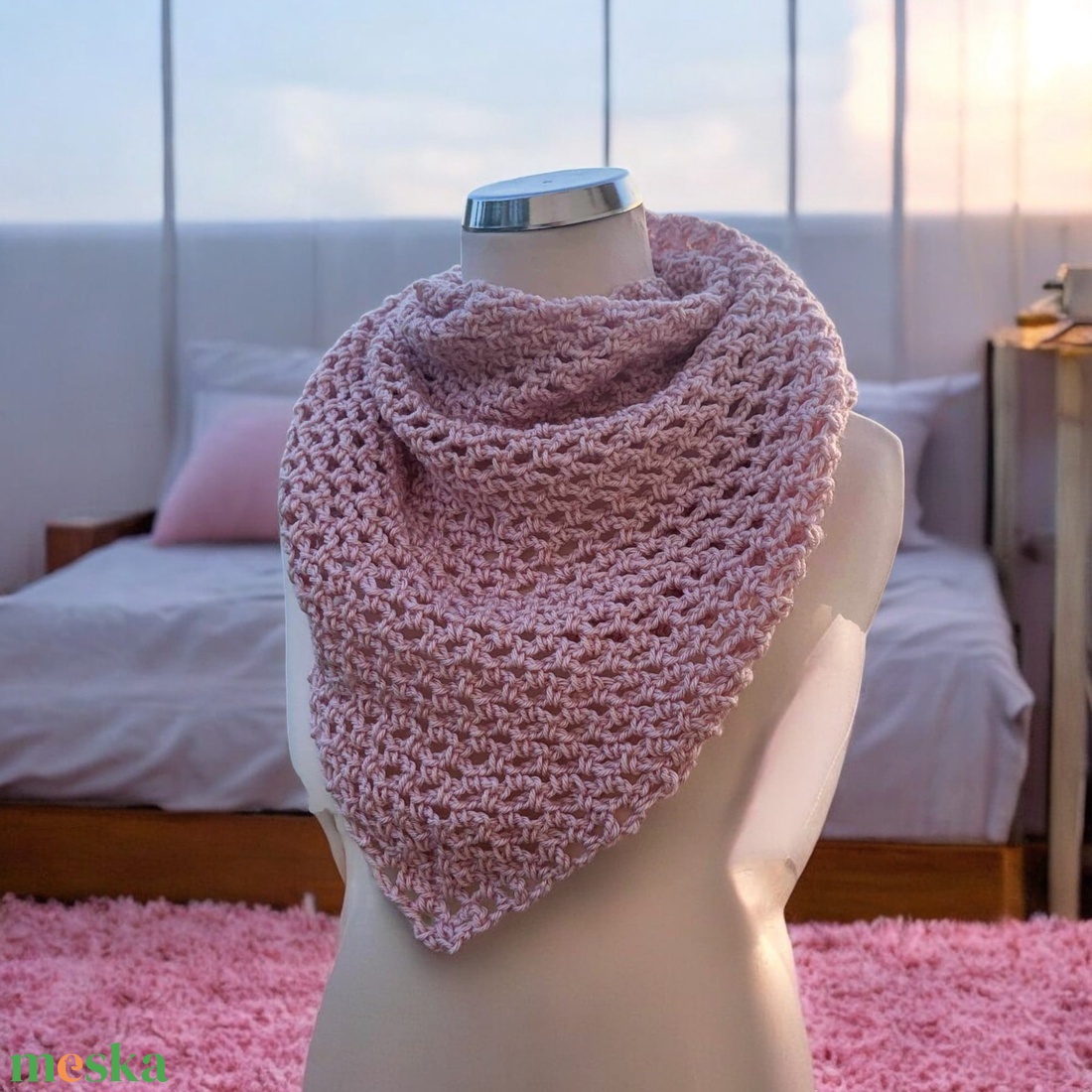 Horgolt kendő  - ruha & divat - sál, sapka, kendő - sál - Meska.hu