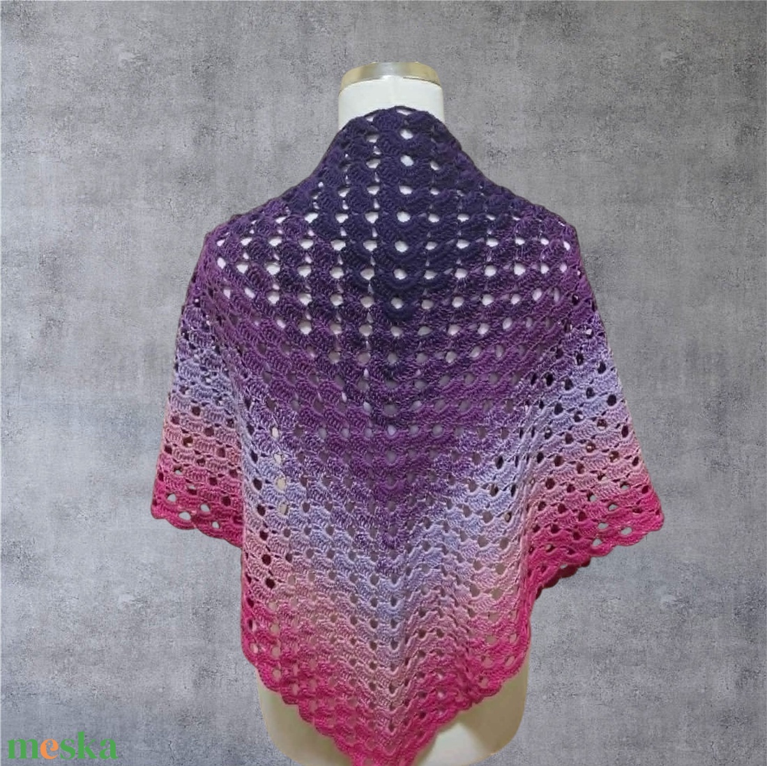 Horgolt kendő - ruha & divat - sál, sapka, kendő - sál - Meska.hu