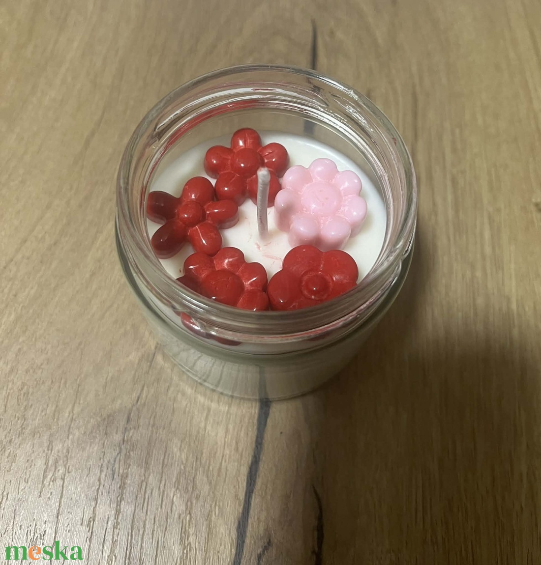 Virágos illatgyertya - kellékek & szerszámok - dekorációs kellékek - dekorációs gyertya - Meska.hu