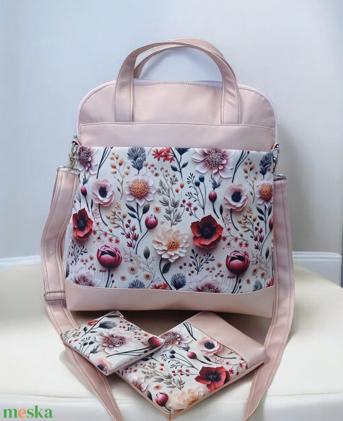 Kézi-oldal-v�lltáska+neszesszer  - táska & tok - kézitáska & válltáska - belső rendező - Meska.hu