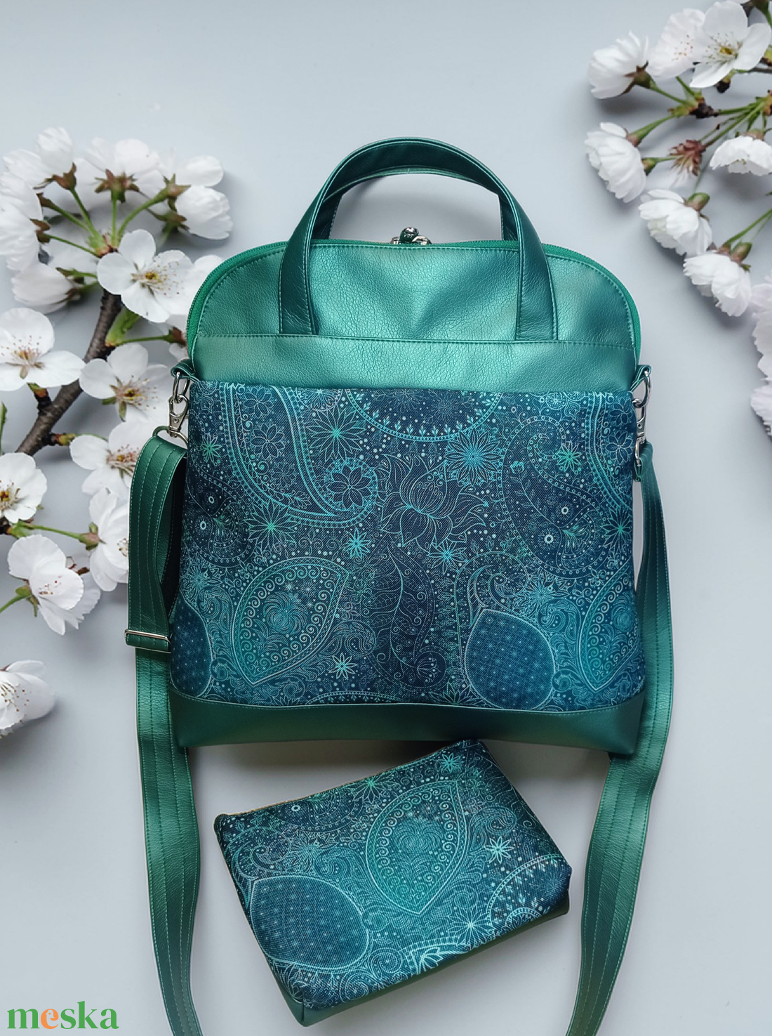 Kézi-oldal-v�lltáska+neszesszer  - táska & tok - kézitáska & válltáska - belső rendező - Meska.hu