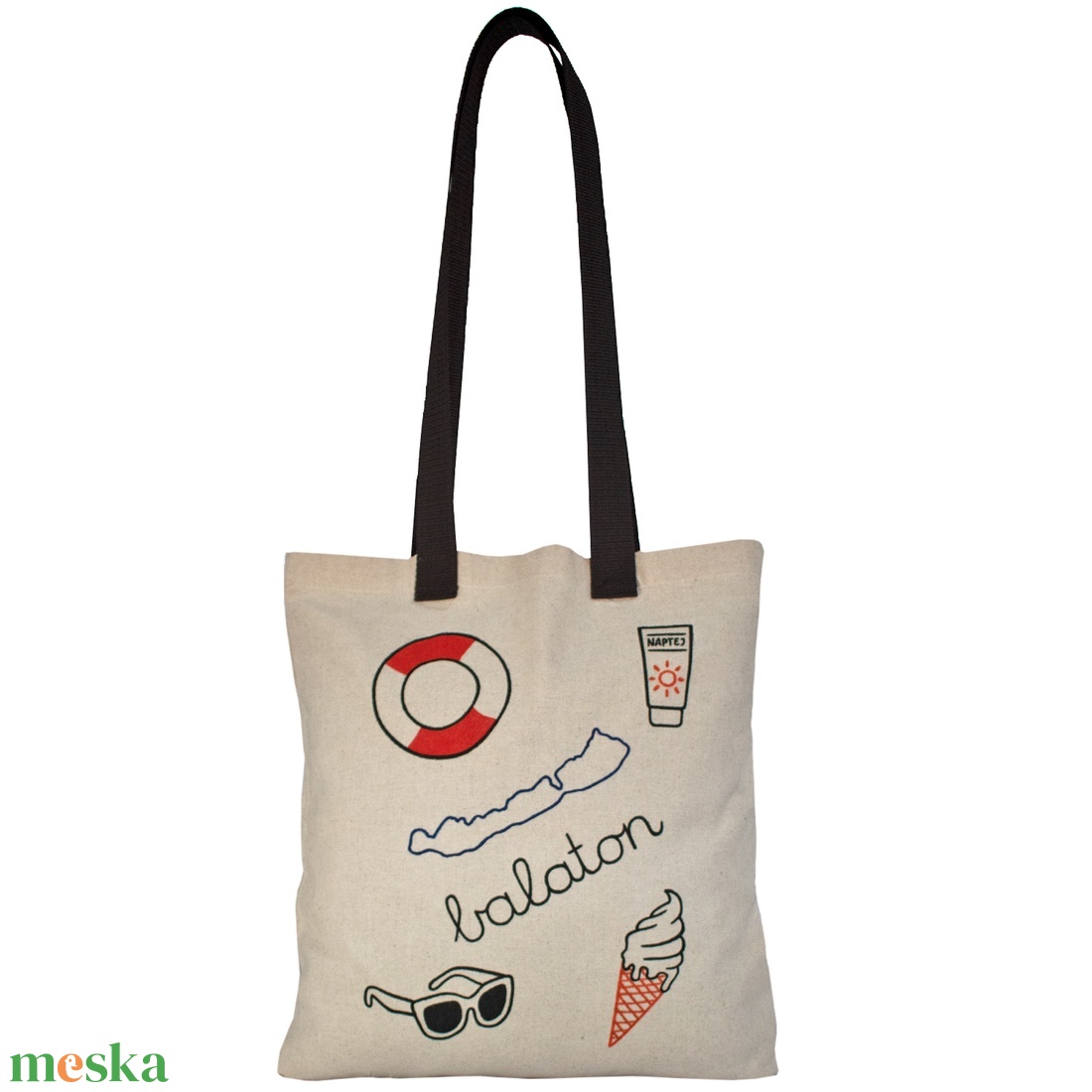 Balaton vászontáska - táska & tok - bevásárlás & shopper táska - shopper, textiltáska, szatyor - Meska.hu