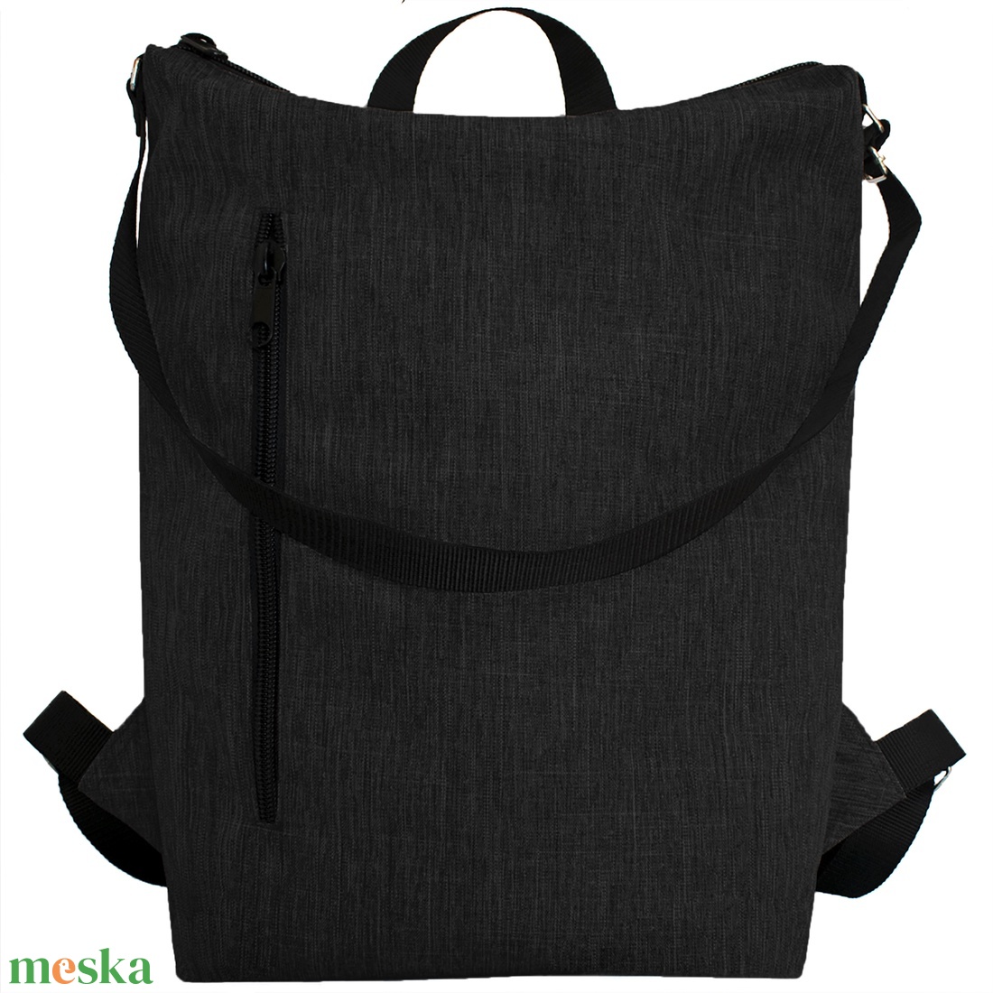 Víz- és kopásálló nagy fekete variálható táska - táska & tok - variálható táska - Meska.hu