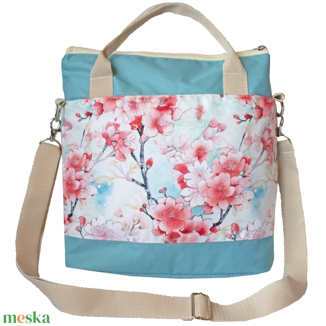 AKCIÓ! Cseresznyevirágos variálható crossbody táska - táska & tok - variálható táska - Meska.hu AKCIÓ! Cseresznyevirágos variálható crossbody táska - táska & tok - variálható táska - Meska.hu
