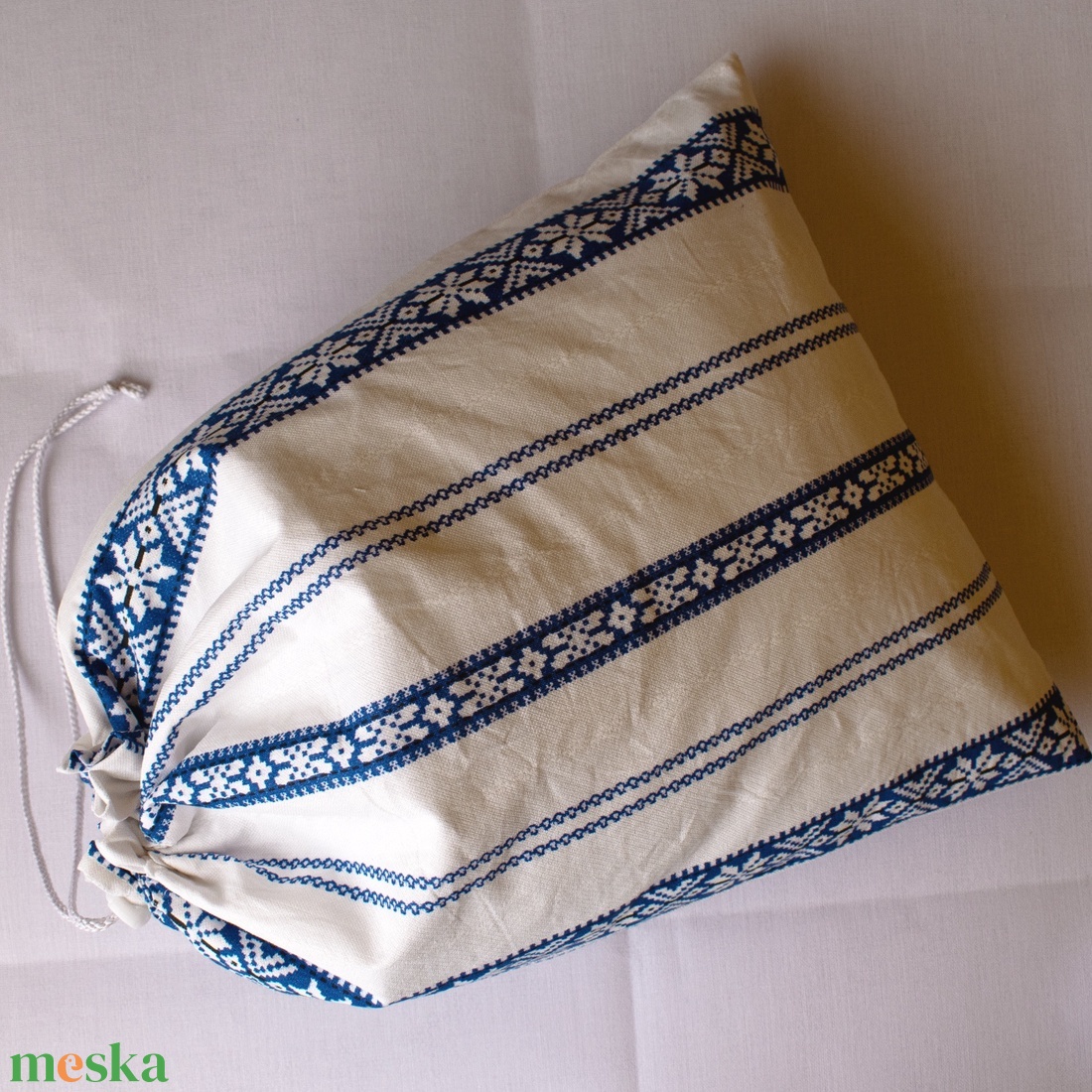 Palóc szőttes kék mintás kenyeres zsák - táska & tok - bevásárlás & shopper táska - kenyeres zsák - Meska.hu Palóc szőttes kék mintás kenyeres zsák - táska & tok - bevásárlás & shopper táska - kenyeres zsák - Meska.hu