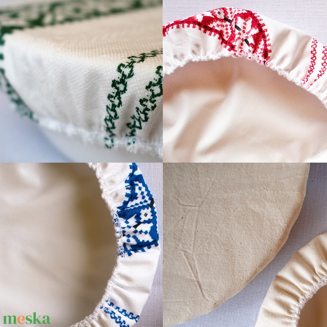 NAGY edényfedő palóc mintás és natúr - otthon & életmód - konyhafelszerelés, tálalás - konyhai textil - edényfogó & edényfedő - Meska.hu