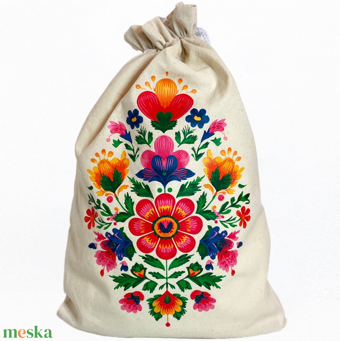 Népi mintás kenyeres zsák - táska & tok - bevásárlás & shopper táska - kenyeres zsák - Meska.hu