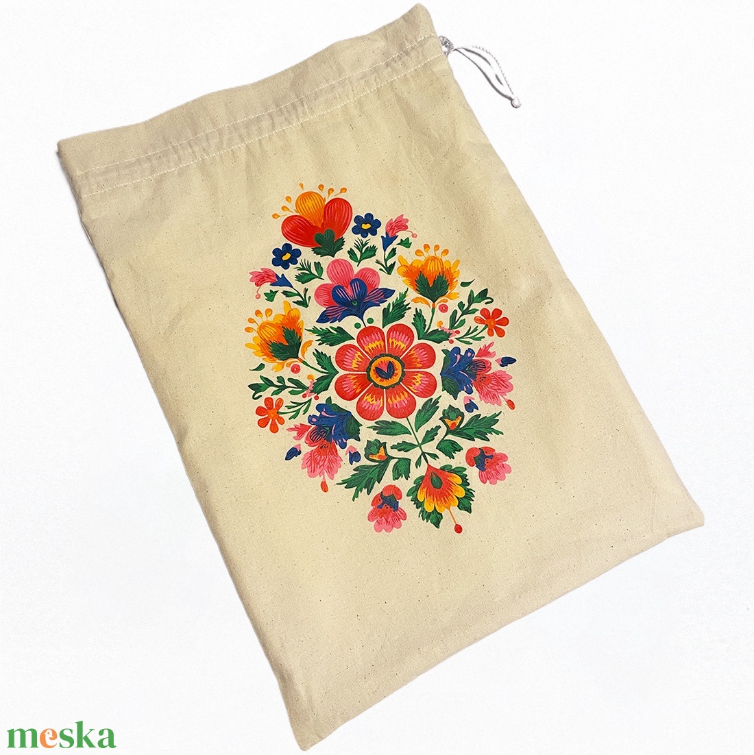 Népi mintás kenyeres zsák - táska & tok - bevásárlás & shopper táska - kenyeres zsák - Meska.hu