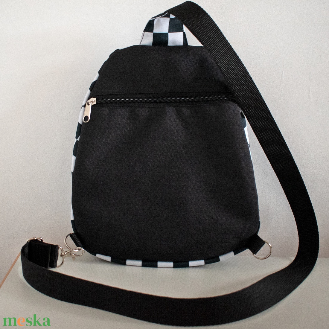 Kockás crossbody táska - táska & tok - kézitáska & válltáska - vállon átvethető táska - Meska.hu