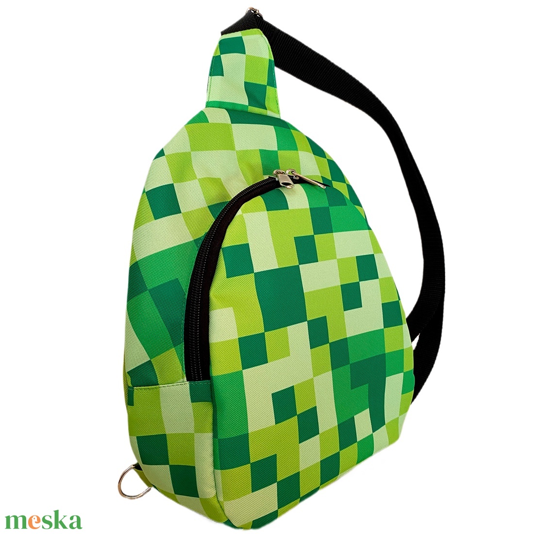 Kockás zöld crossbody táska - táska & tok - kézitáska & válltáska - vállon átvethető táska - Meska.hu