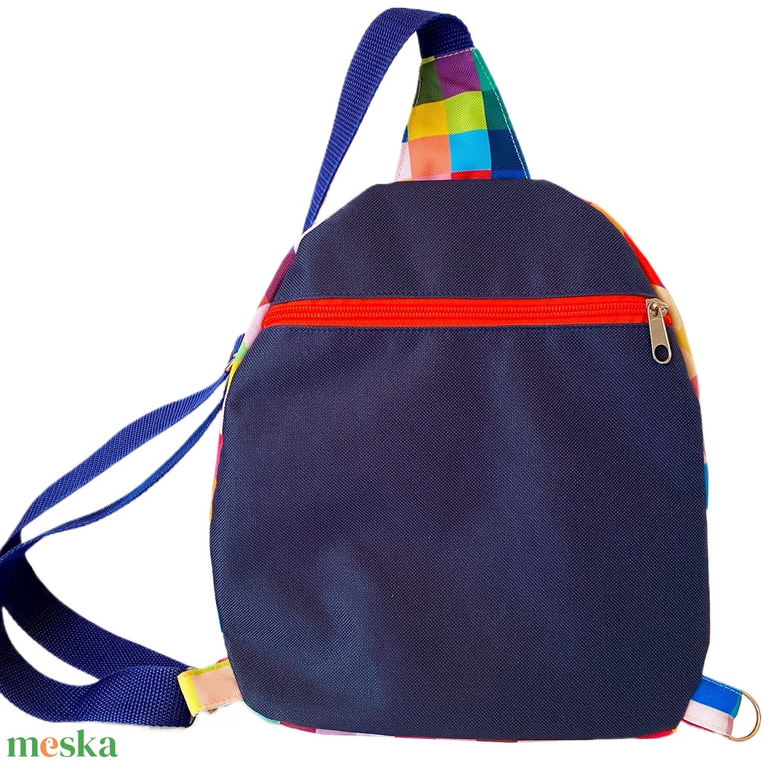 Kockás színes crossbody táska - táska & tok - kézitáska & válltáska - vállon átvethető táska - Meska.hu