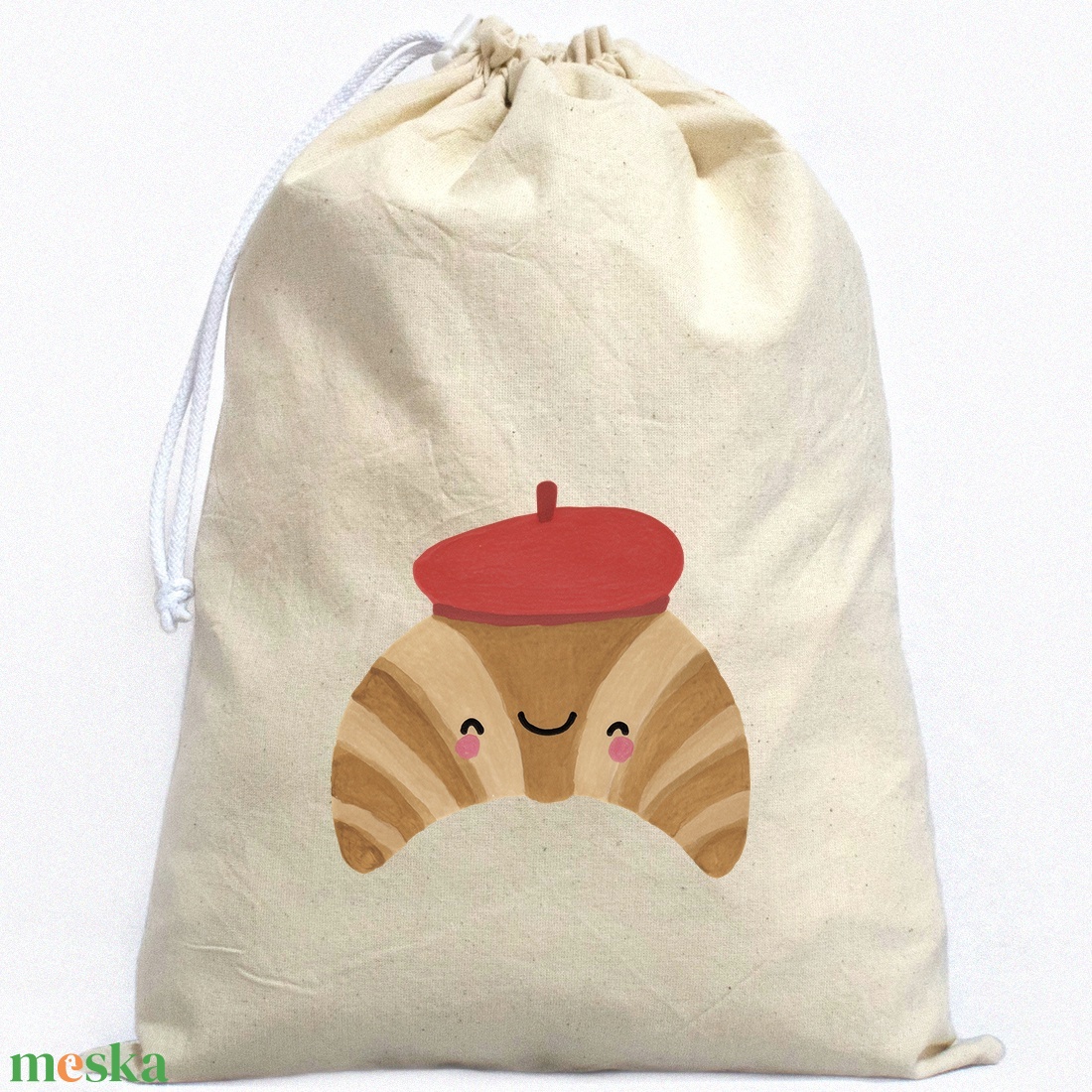 CROISSANT - mintás kenyeres zsák - táska & tok - bevásárlás & shopper táska - kenyeres zsák - Meska.hu