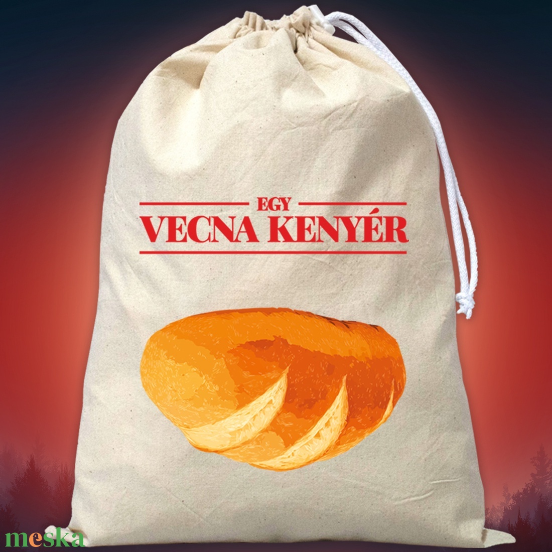 STRANGER THINGS - egy Vecna kenyér kenyeres zsák - táska & tok - bevásárlás & shopper táska - kenyeres zsák - Meska.hu