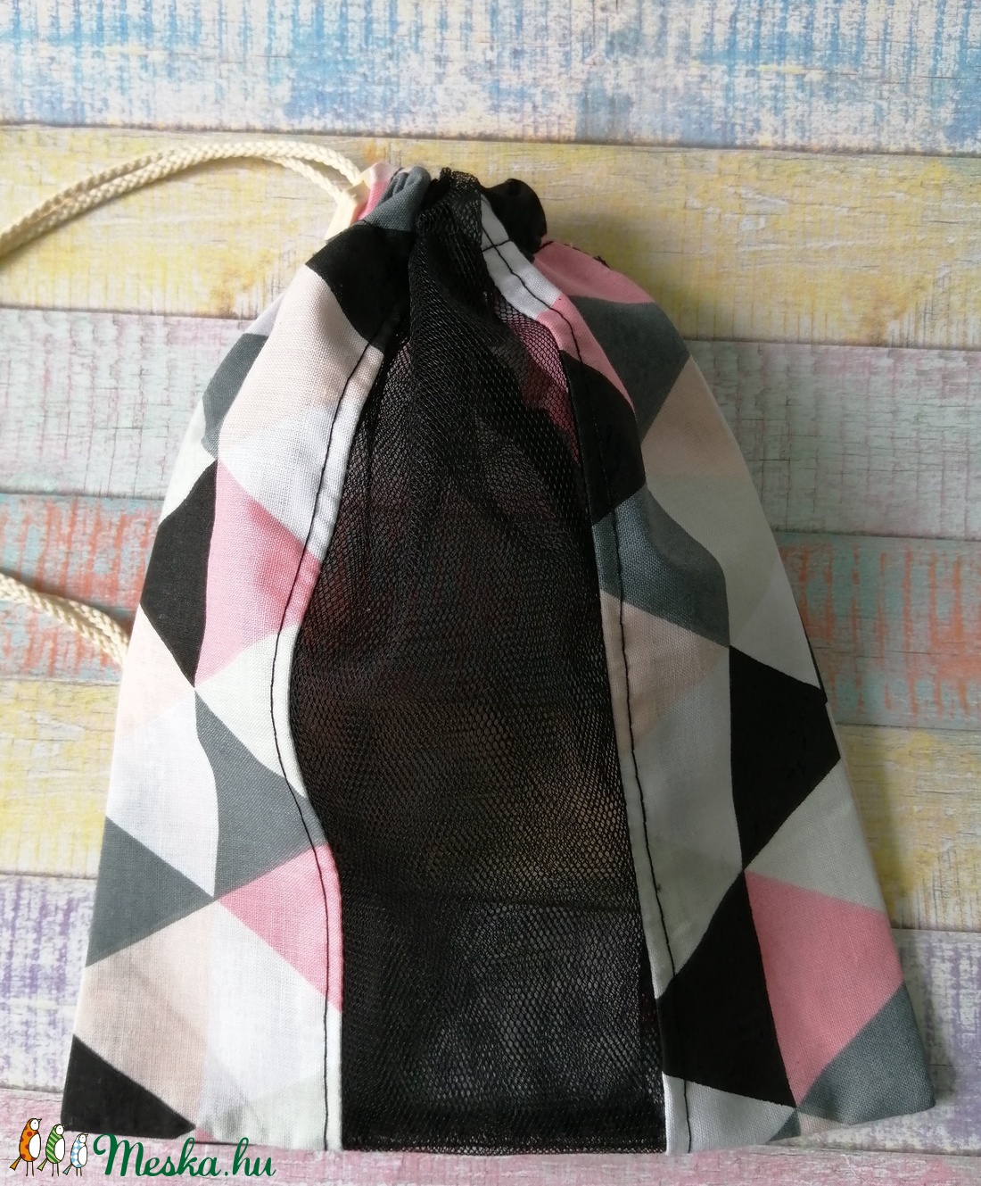 Színes mintás textil zsák/ öko zacskó  - táska & tok - bevásárlás & shopper táska - zöldség/gyümölcs zsák - Meska.hu