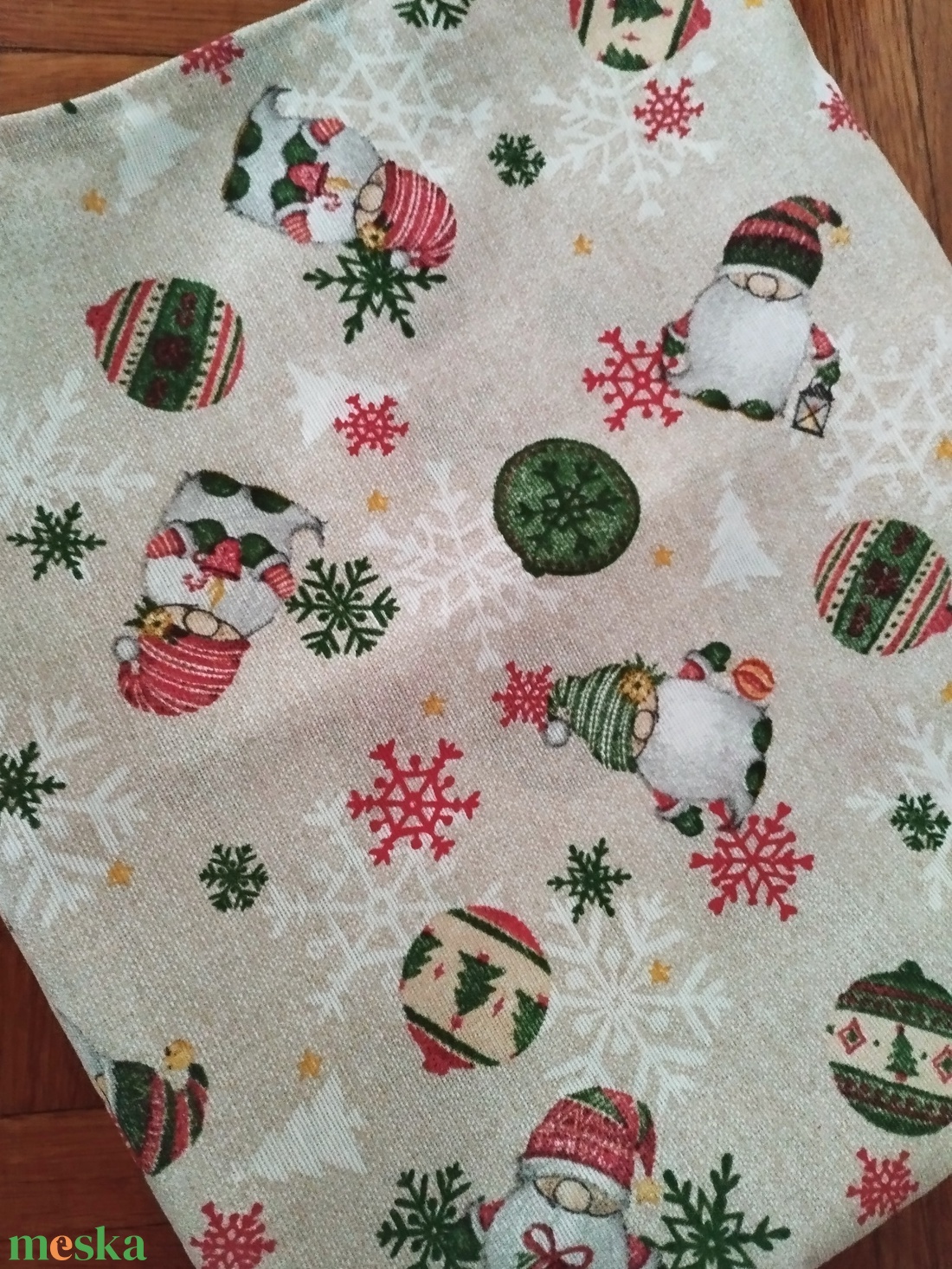 Téli manó mintás Mikulás zsák/ csomagoló - karácsony - mikulás - mikulás zsák - Meska.hu