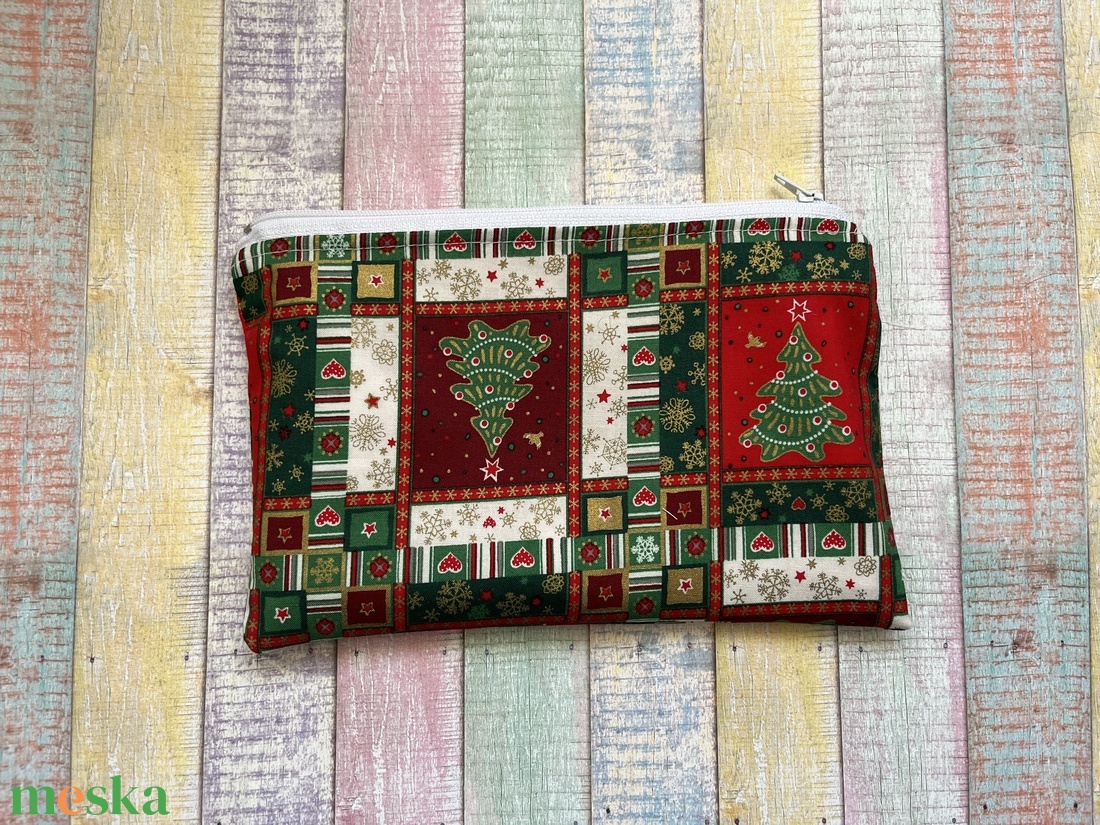 Karácsonyfa mintás uzsonnás tasak/ zsák/ csomagoló - karácsony - mikulás - mikulás zsák - Meska.hu