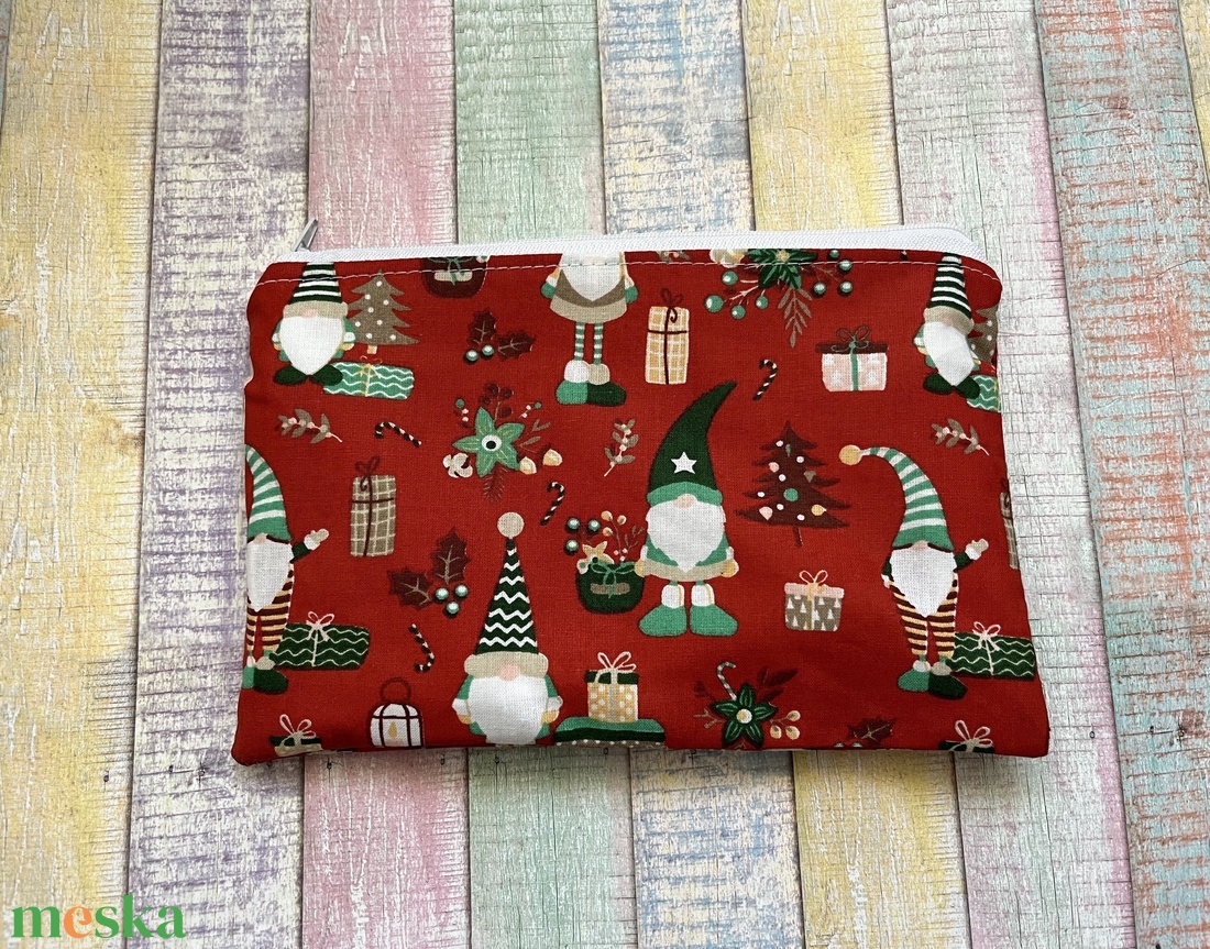 Manó mintás uzsonnás tasak/ zsák/ csomagoló - karácsony - mikulás - mikulás zsák - Meska.hu