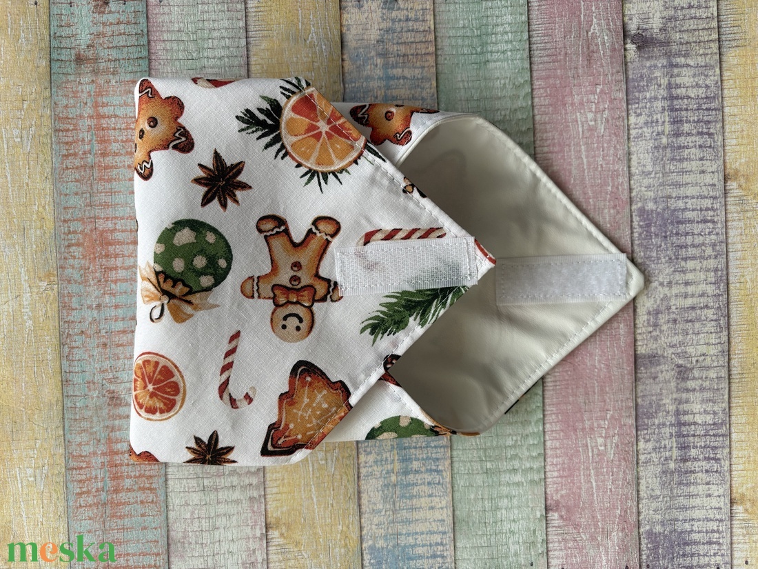 Mézeskalács mintás újraszalvéta/textilszalvéta - táska & tok - uzsonna- & ebéd tartó - szendvics csomagoló - Meska.hu