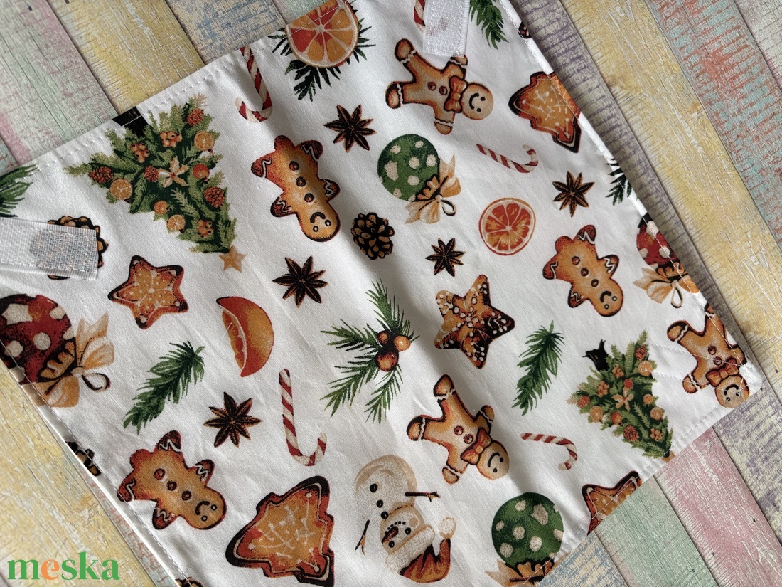 Mézeskalács mintás újraszalvéta/textilszalvéta - táska & tok - uzsonna- & ebéd tartó - szendvics csomagoló - Meska.hu