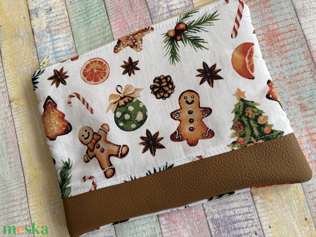 Mézeskalács mintás neszesszer/tolltartó - táska & tok - neszesszer - Meska.hu