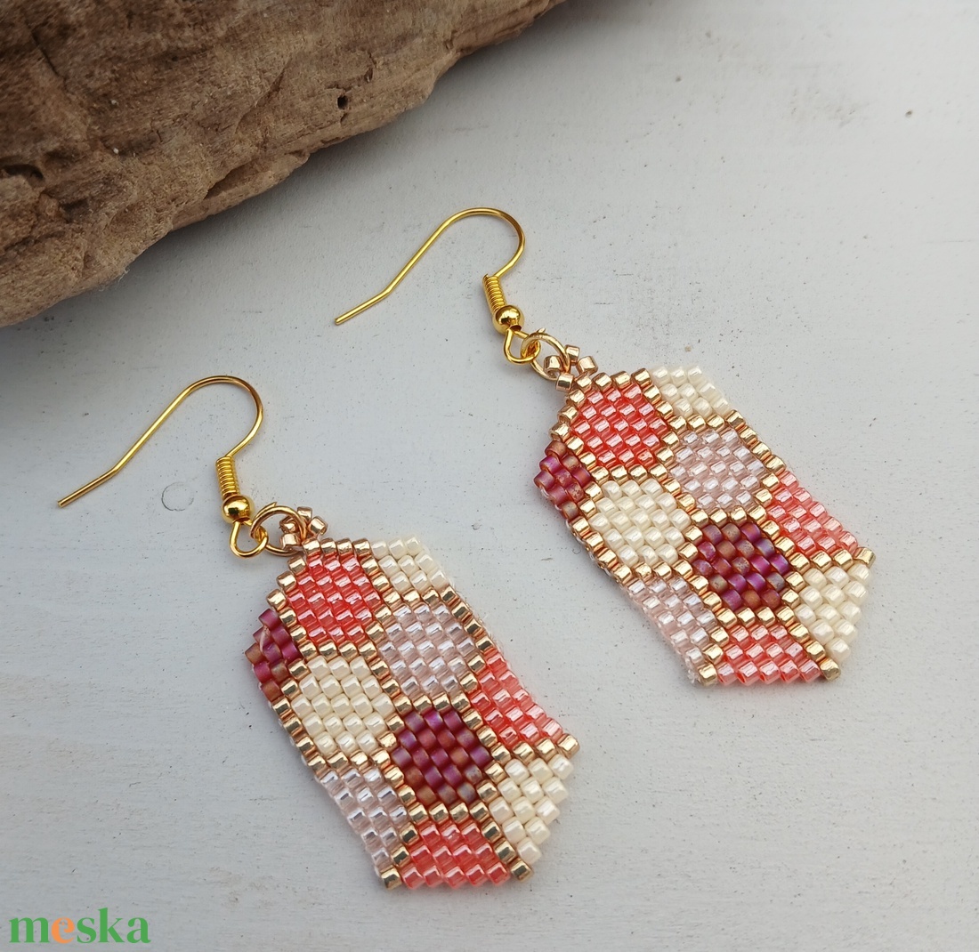 Rosegold fülbevaló - ékszer - fülbevaló - lógó fülbevaló - Meska.hu