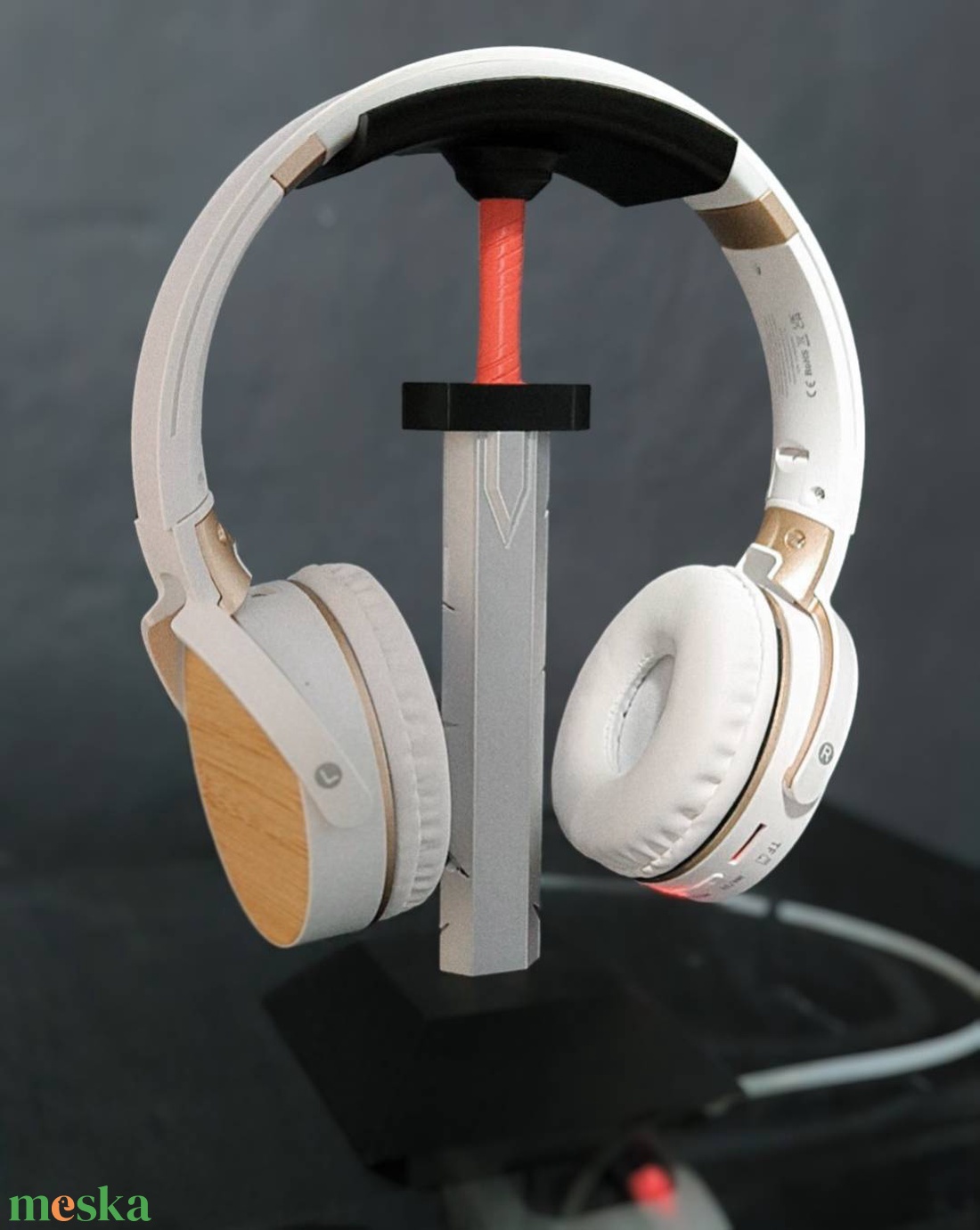 Hellfire Sword Stand - kard formájú 3D nyomtatott headset tartó - otthon & életmód - dekoráció - asztal és polc dekoráció - asztaldísz - Meska.hu
