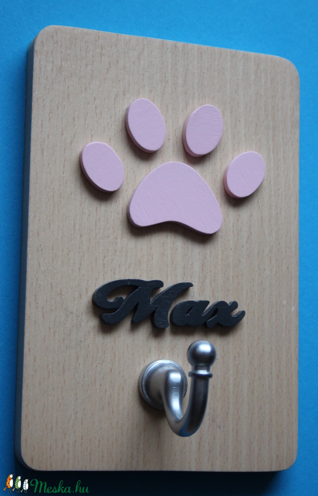 Kutyapóráz tartó fogas Póráz akasztó Kutyás fogas Poráz fogas Tappancsos fogas - otthon & életmód - kisállatoknak - kutyáknak - Meska.hu