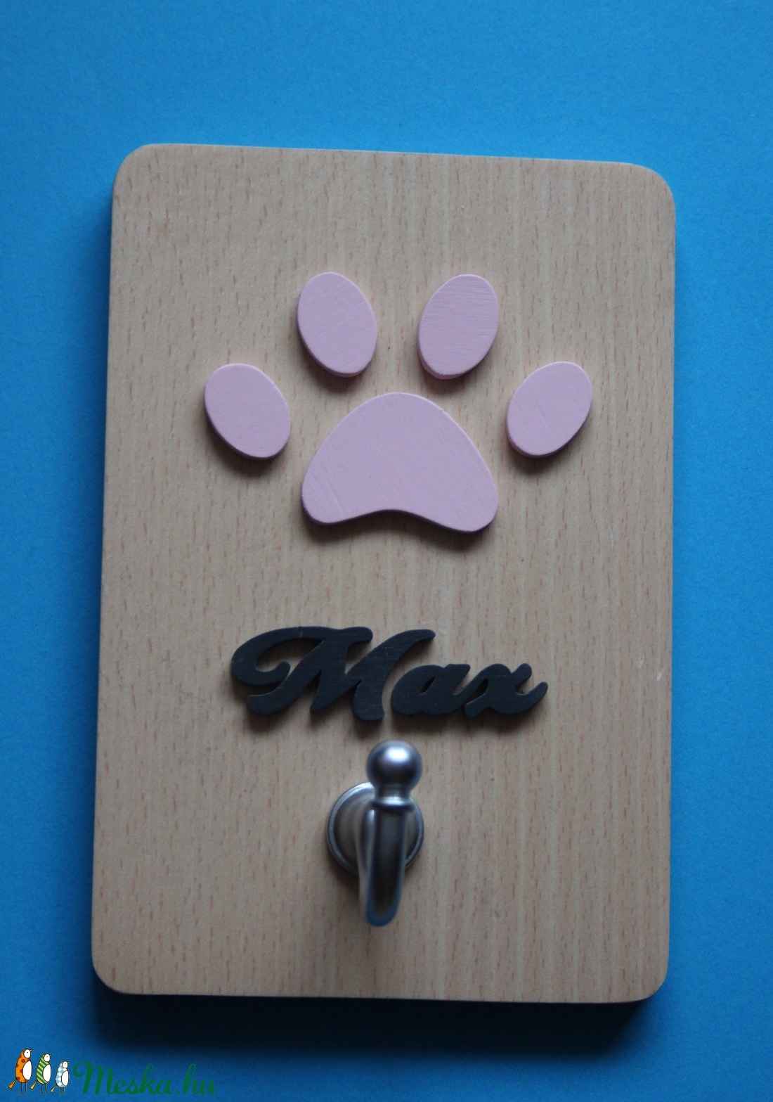 Kutyapóráz tartó fogas Póráz akasztó Kutyás fogas Poráz fogas Tappancsos fogas - otthon & életmód - kisállatoknak - kutyáknak - Meska.hu