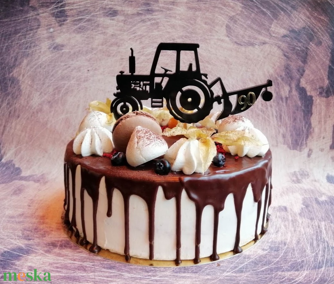Traktor születésnapi  tortadísz /hűtőmágnes Mezőgazdasági tortadekoráció Születésnapi tortadísz - otthon & lakás - konyhafelszerelés, tálalás - Meska.hu