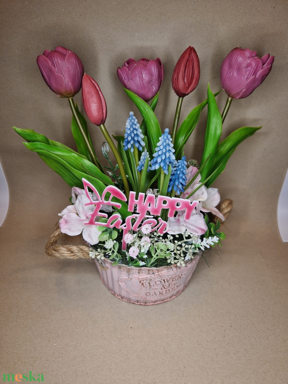 Asztaldísz tavaszi dekor, húsvéti  - otthon & életmód - dekoráció - húsvéti asztaldíszek - Meska.hu