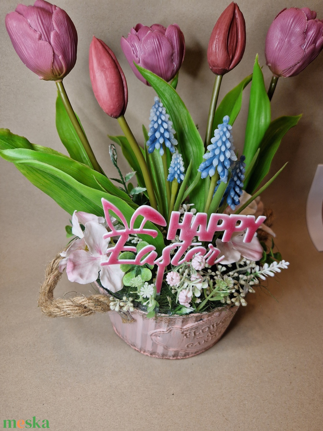 Asztaldísz tavaszi dekor, húsvéti  - otthon & életmód - dekoráció - húsvéti asztaldíszek - Meska.hu