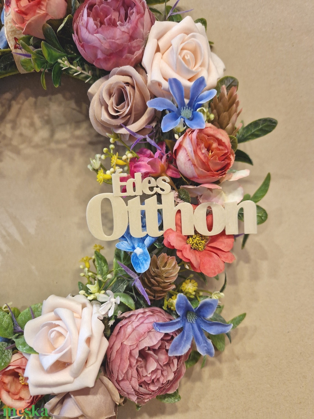 Nyári őszi ajtódísz, kopogtató, virágkoszorú - otthon & életmód - dekoráció - ajtó- és ablak dekoráció - ajtódísz & kopogtató - Meska.hu