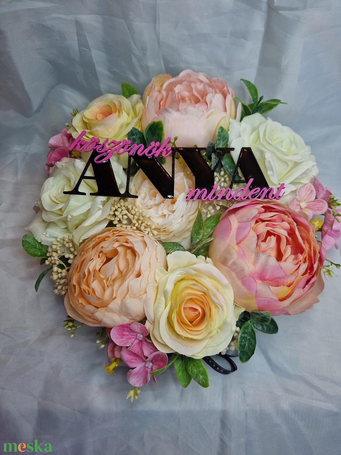 Szülőköszöntő virág box - esküvő - emlék & ajándék - szülőköszöntő ajándék - Meska.hu