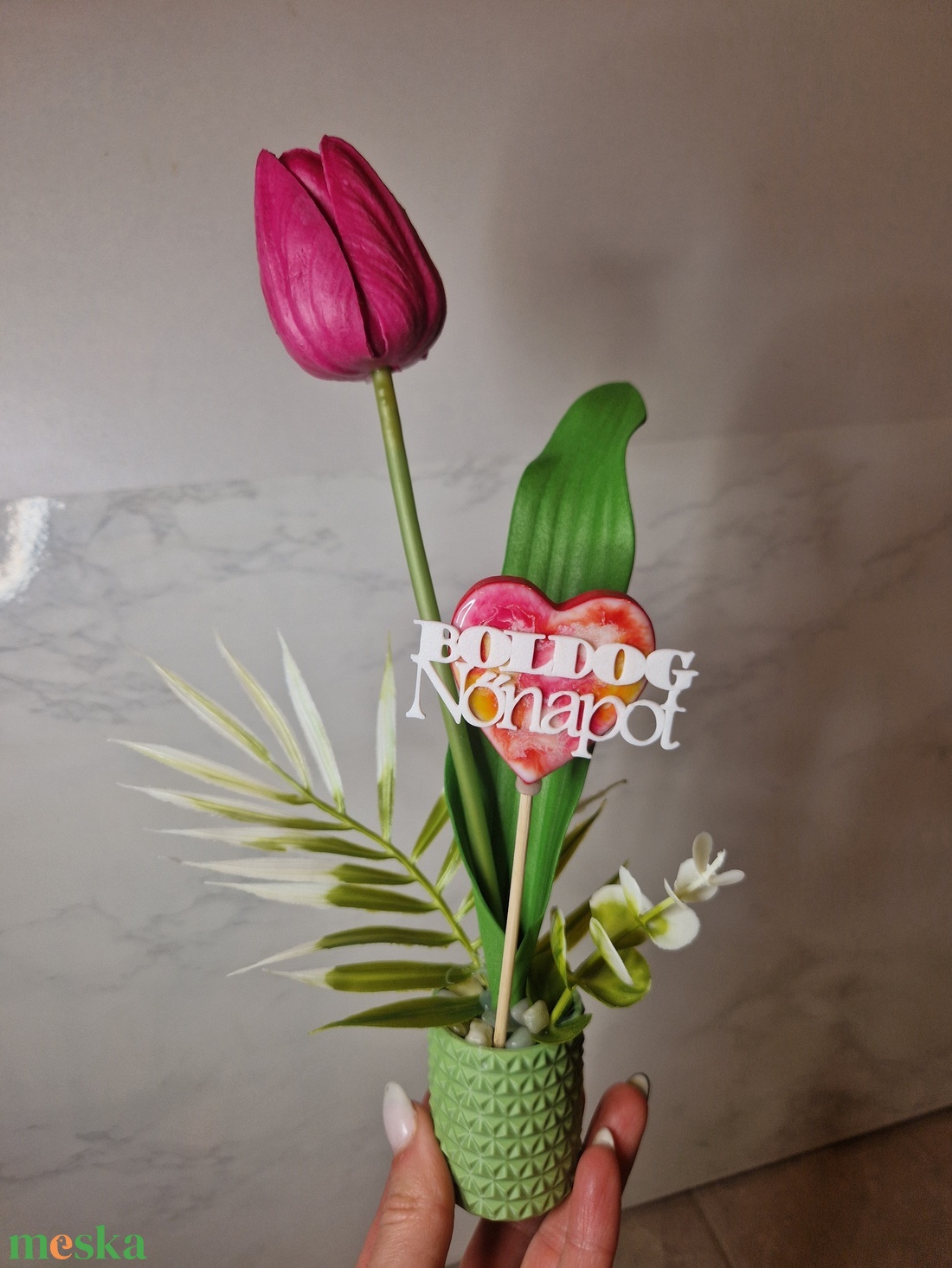 Nőnapi, anyáknapi mini virág - otthon & életmód - virágdekoráció - virágdíszek - asztali virágdísz - Meska.hu