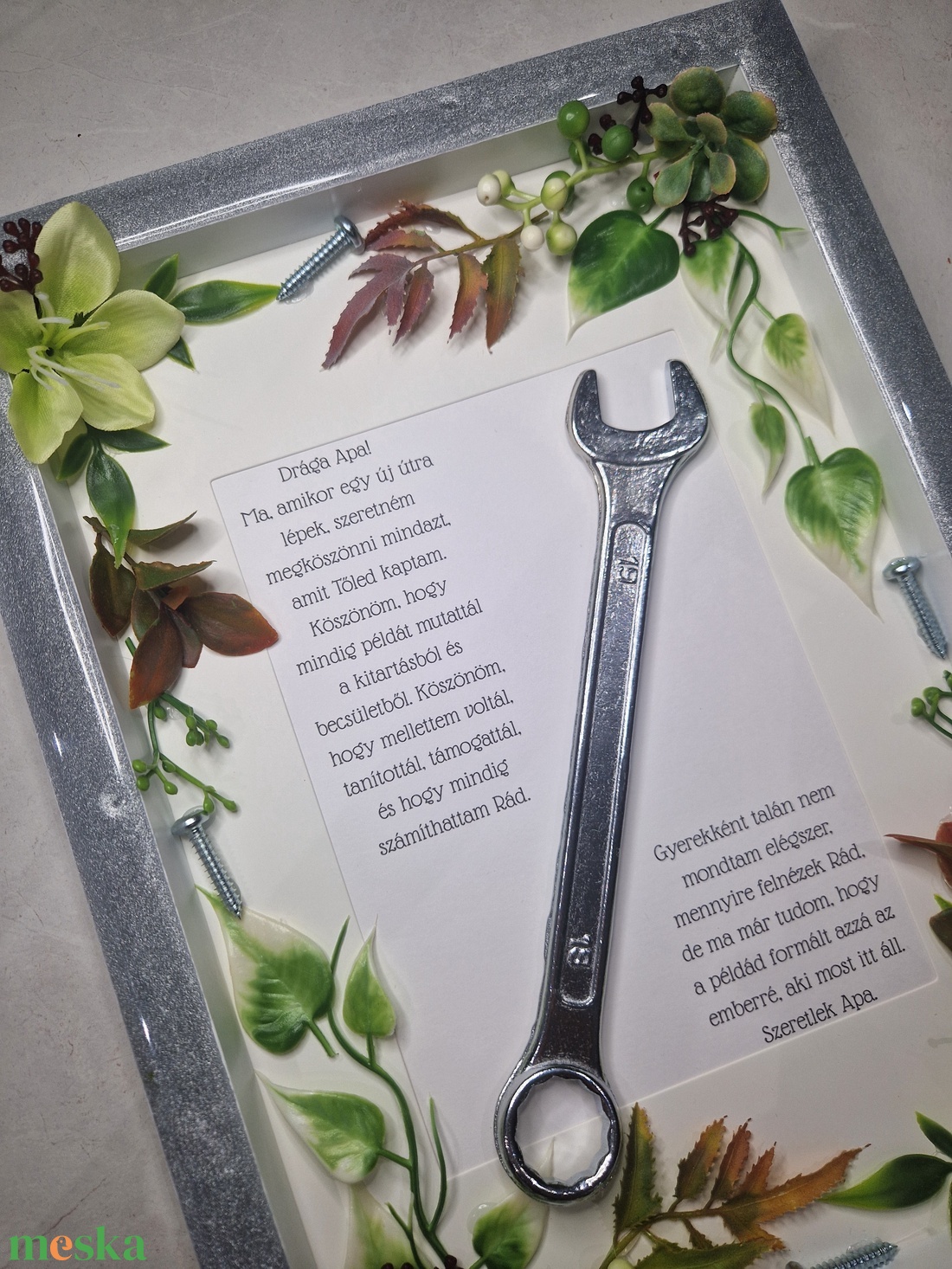 Autumn esküvői, szülőköszöntő epoxy kerettel szerszámmal - esküvő - emlék & ajándék - szülőköszöntő ajándék - Meska.hu
