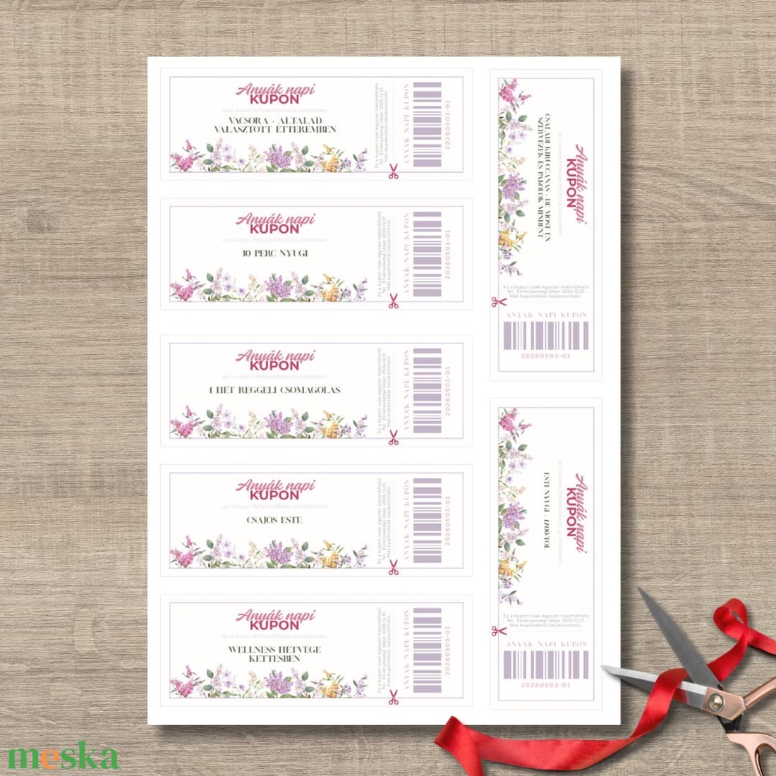 Letölthető Anyák-napi kuponfüzet Apától - személyre szabható feliratokkal - digitális termék - művészet - grafika & illusztráció - digitális - Meska.hu